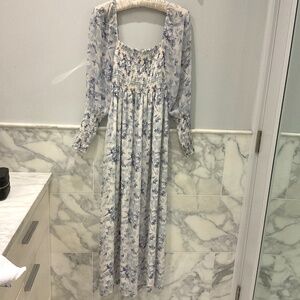 Hill House Home Grace Georgette Pressed Flower Maxi Nap Dress